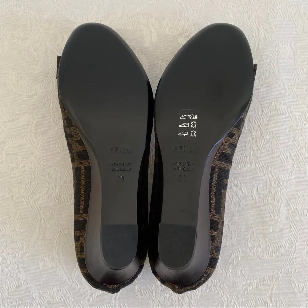 fendi zucca bow wedge